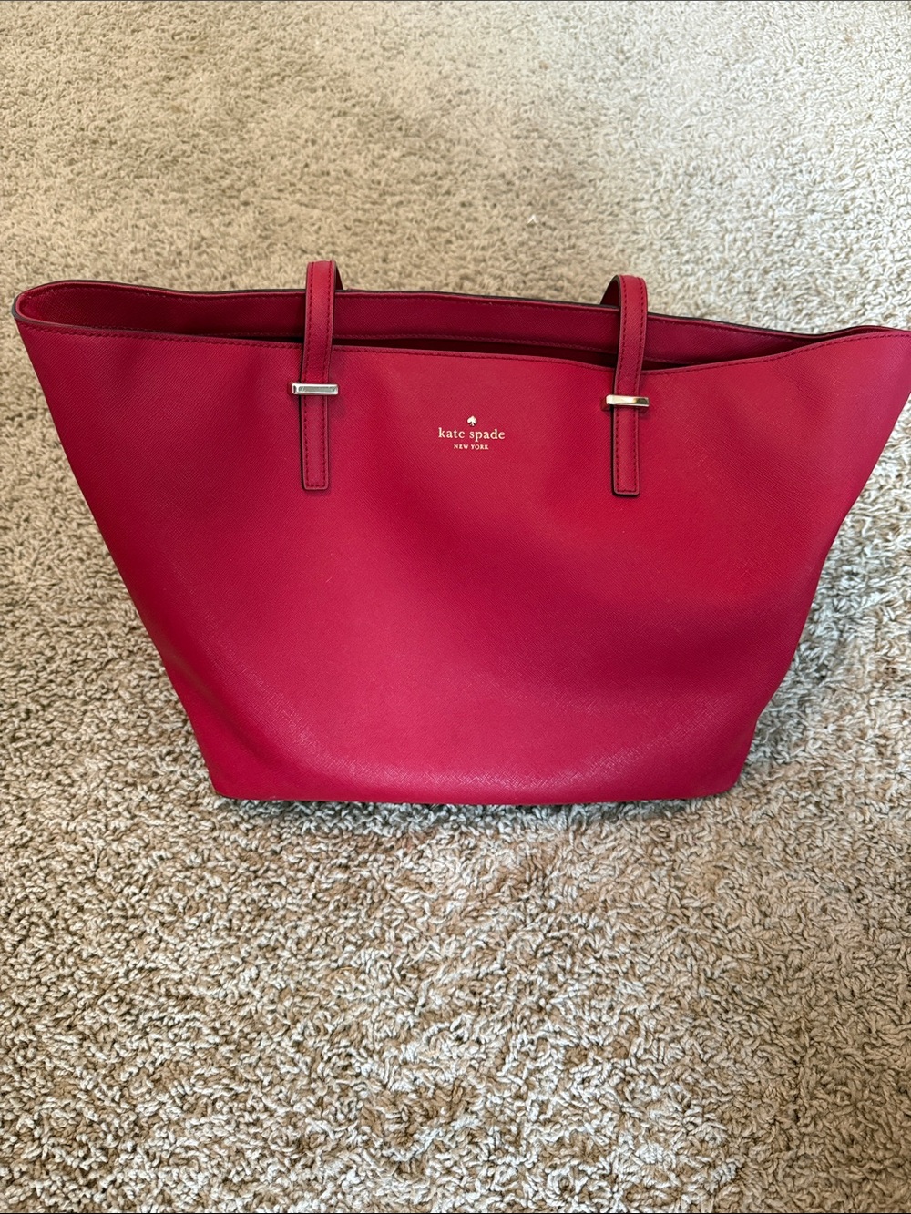 kate spade Bright Red Saffiano Leather Tote